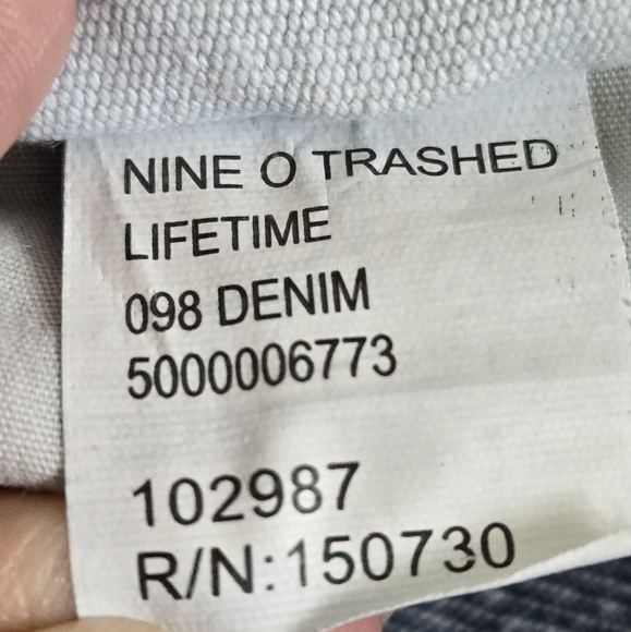 Ksubi Nine O Trashed Lifetime Raw Hem  Slim Fit Jeans Blue Denim size 26 - Picture 15 of 16